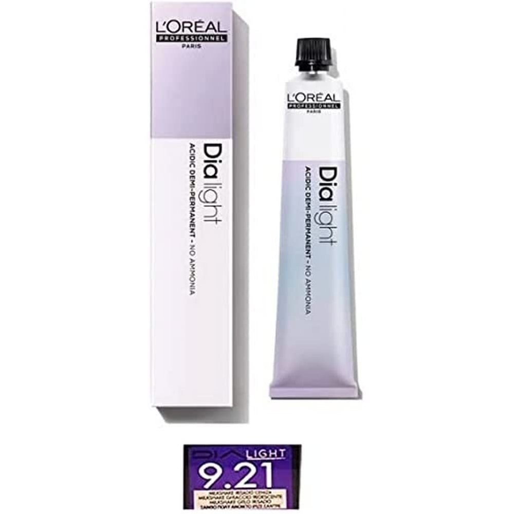 L'Oréal Professionnel DiaLight 9.21 Very Light Blonde Iridescent Ash Ammonia-Free, 50 ml