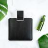 Stainless Steel Unbreakable Pocket Travel Mirror with PU Cover, Black view 2