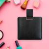 Stainless Steel Unbreakable Pocket Travel Mirror with PU Cover, Black view 4
