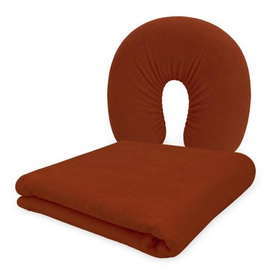 Zen Fitted Cover for Massage Tables & Headrests, Soft Terry, Terracotta