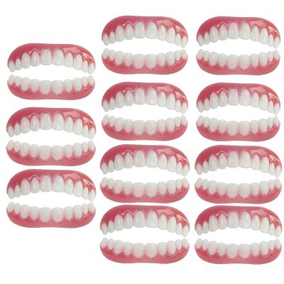 MXRFACTory Instant Cosmetic Upper and Lower Veneers, Natural Shade, Removable Denture Restoration Kit, 11 Pairs