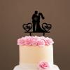 Custom Mr & Mr Cake Topper, Couple Cake Toppers, Bride and Groom Silhouette, Wedding or Engagement Decoration, Acrylic, Made in the USA view 1