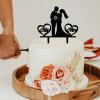 Custom Mr & Mr Cake Topper, Couple Cake Toppers, Bride and Groom Silhouette, Wedding or Engagement Decoration, Acrylic, Made in the USA view 2