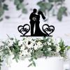 Custom Mr & Mr Cake Topper, Couple Cake Toppers, Bride and Groom Silhouette, Wedding or Engagement Decoration, Acrylic, Made in the USA view 3