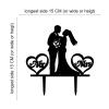 Custom Mr & Mr Cake Topper, Couple Cake Toppers, Bride and Groom Silhouette, Wedding or Engagement Decoration, Acrylic, Made in the USA view 4