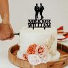 Personalized Gay Wedding Cake Toppers, Black Acrylic view 2