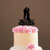 Personalized Wedding Cake Topper with Bride and Groom view 1