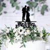 Personalized Wedding Cake Topper with Bride and Groom view 3