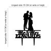 Personalized Wedding Cake Topper with Bride and Groom view 4