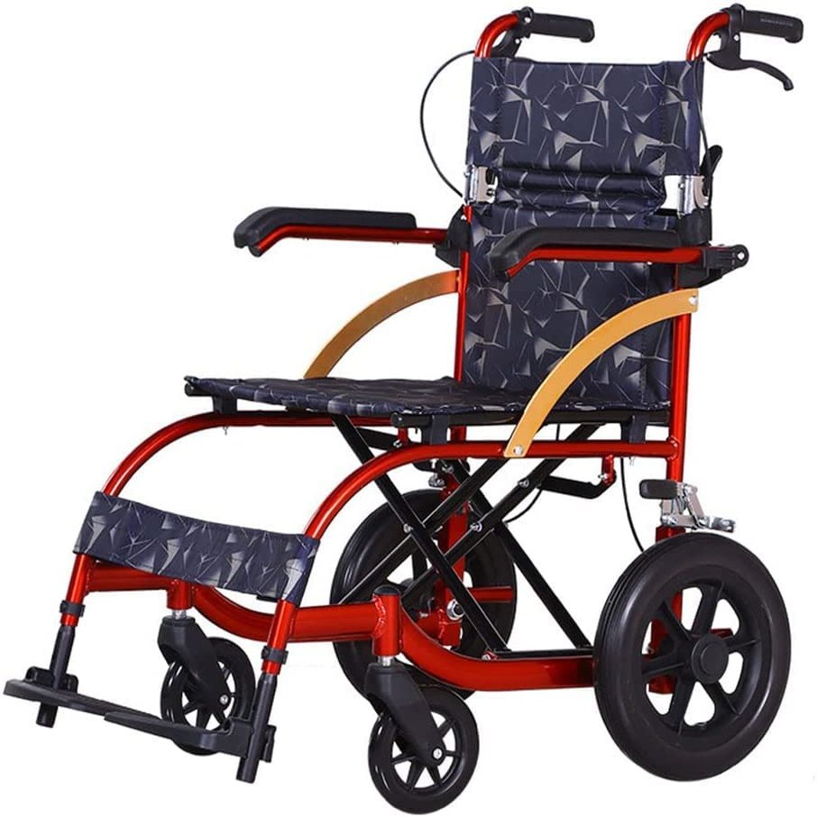 TOMYEUS Lightweight Folding Aluminum Transport Wheelchair