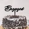 Engaged Cake Topper Acrylic Black Country Wedding Engagement Party Supplies view 3