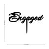 Engaged Cake Topper Acrylic Black Country Wedding Engagement Party Supplies view 4