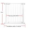MERTNK Pet Safety Gate, Retractable, Pressure-Mounted, Self-Closing, 76 cm High, 82–89 cm Wide view 2