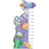 Boy's Growth Chart Wall Sticker, 180 cm, Astronaut Spaceship & Rocket, Starry Sky view 4