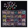 yaoqijie 120/240-Piece Nail Charms with Crystal Crown and Heart Designs view 1
