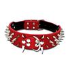 Ecloud Shop Red Adjustable PU Dog Collar view 1