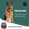 Ecloud Shop Red Adjustable PU Dog Collar view 3