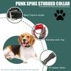 Ecloud Shop Red Adjustable PU Dog Collar view 4