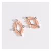 yaoqijie 100-Piece Alloy Hollow Square Nail Charms, 3D Nail Art Decorations with Crystal Pearls, Gold Nails, 1 Bag, Durable (Color: Grad Pink) view 1