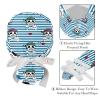 CHENZZZZ 2-Piece Button and Sweatband Caps, Adjustable Cat and Dog Paw Print, for Women with Long Hair, Multicolor; 6 Pieces, One Size view 4