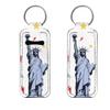 Dajingkj Lip Balm Holder Keychain, Red and Yellow Rose Pattern, 2-Pack view 1