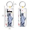 Dajingkj Lip Balm Holder Keychain, Red and Yellow Rose Pattern, 2-Pack view 2