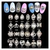 yaoqijie Durable Glitter Glass Nail Charms, Zinc Alloy, Styles 3501–3524 view 2