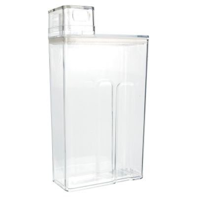 Alipis Transparent PET Laundry Detergent Powder Storage Box with Leak-Resistant Lid and Clear Scale, Large Capacity