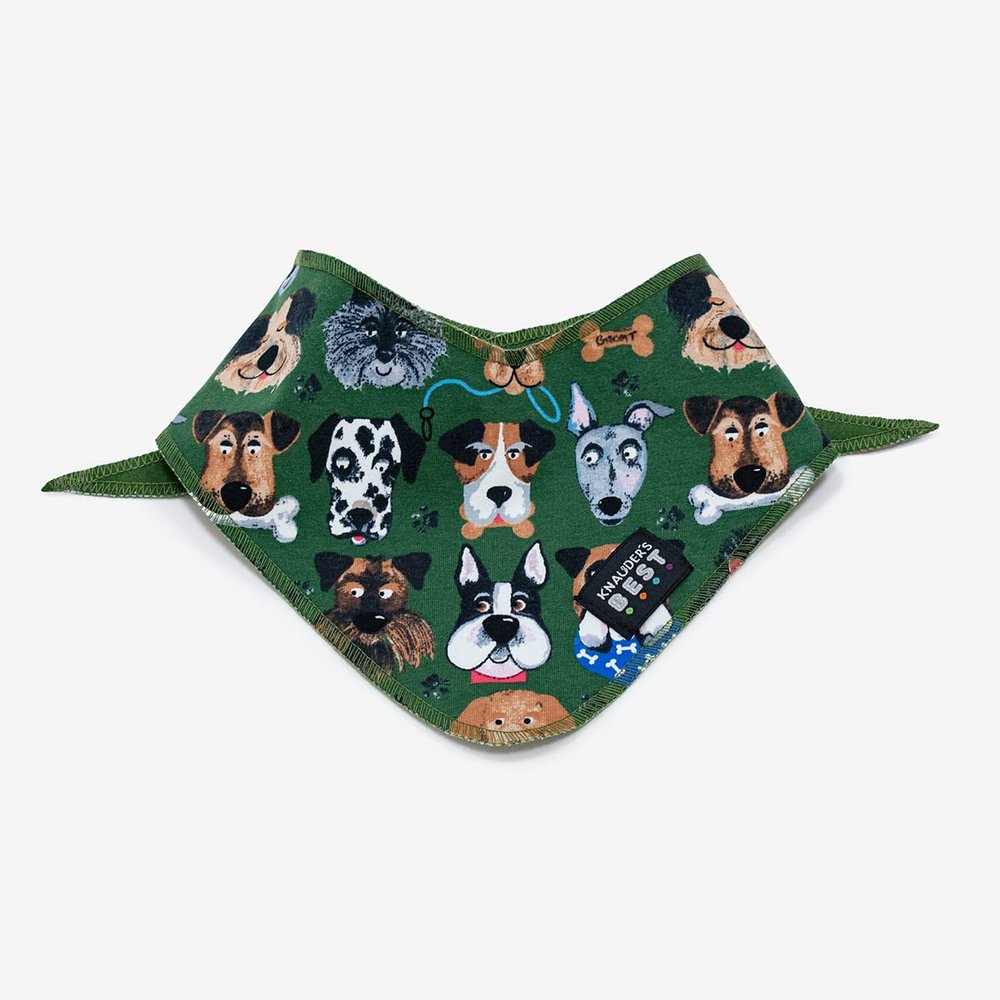 KNAUDER'S BEST Dog Bandana, Green, M – Even More Dogs