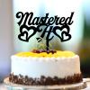 Mastered It Graduation Cake Topper, Black Acrylic view 2