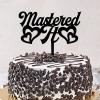 Mastered It Graduation Cake Topper, Black Acrylic view 3