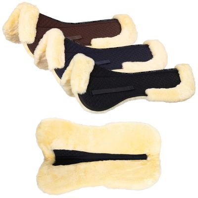 Equinate Real Lambskin Saddle Pad Spinefriend - Navy-Natural