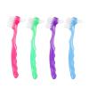 4-Piece Denture Cleaning Brush Set with Multi-Layer Bristles and Ergonomic Rubber Handle, Double-Sided Portable Brushes for Artificial Teeth (4c) view 2
