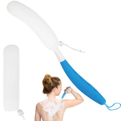 Long-Handle Bath Brush with Non-Slip Curved Handle