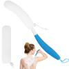 Long-Handle Bath Brush with Non-Slip Curved Handle view 1