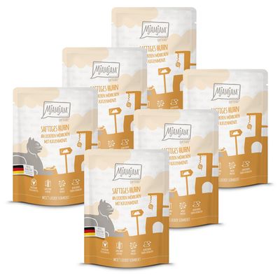 MjAMjAM - Premium Wet Cat Food - Chicken with Carrots, 6-Pack (6 x 300 g), Grain-Free