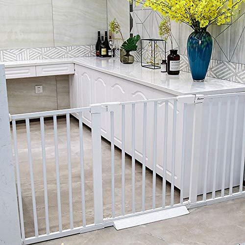 MERTNK Safety Gate for Pets or Babies, Easy to Set Up, Safety Lock, for Stairs, Hallways, Doors, Rooms and Stair Railings, 173–180 cm