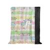 Hixingo Girls' and Boys' 3D Unicorn Minky Blanket, Iridescent, 150 x 200 cm view 1
