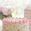 Gold Monogram F Cake Topper – Custom Initial view 3