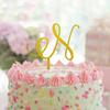 Gold Monogram H Cake Topper – Personalized Initial view 3