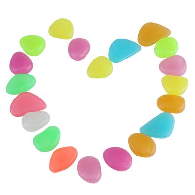 Miskall 20 Pcs Glow-in-the-Dark Aquarium Stones