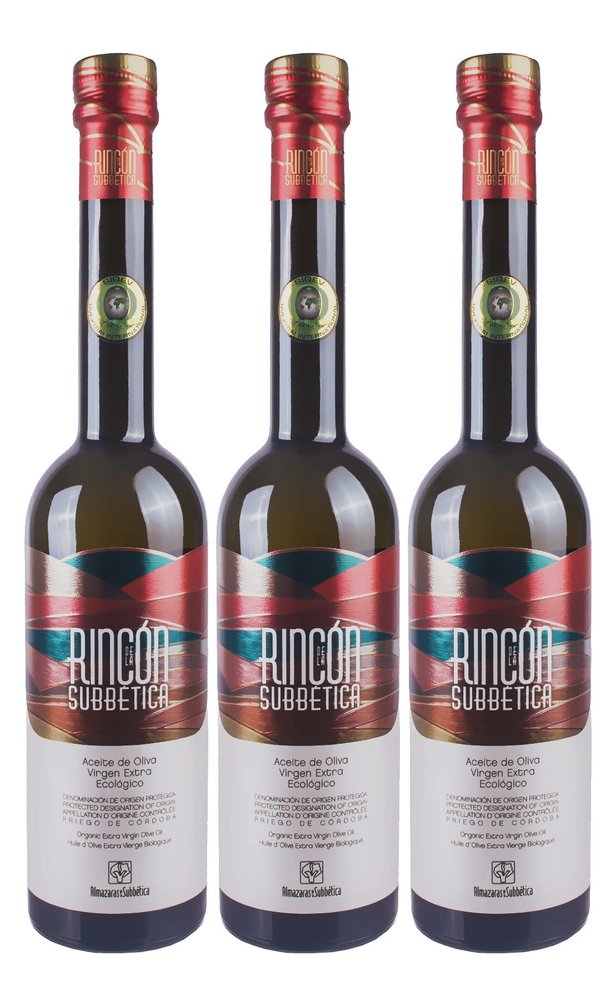 Rincon De La Subbetica Organic Extra Virgin Olive Oil AOC – World Championship Winner 2019, 2020, 2021 WBOO (3 x 500 ml)