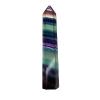 Kigauru Rough Natural Fluorite Crystal Obelisk, Multicolor Hexagonal Healing Stone, 10–11 cm, Approx. 50 g, 1 pc view 4
