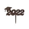 2022 Graduation Cake Topper, Wooden Brown, for College and University Graduation Parties view 2