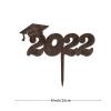 2022 Graduation Cake Topper, Wooden Brown, for College and University Graduation Parties view 3