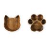 Rosewood Wooden Pet Food Bowl with Paw Print, 600 ml view 4