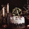 Letter R Cake Topper, Wooden Initial, Flower Wreath view 2