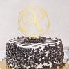 Letter R Cake Topper, Wooden Initial, Flower Wreath view 3