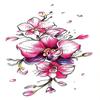 JSHEN 6-Sheet Waterproof Temporary Tattoos, Abstract Bird and Flowers, 11.4 x 21 cm view 2