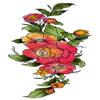 JSHEN 6-Sheet Waterproof Temporary Tattoos, Abstract Bird and Flowers, 11.4 x 21 cm view 3